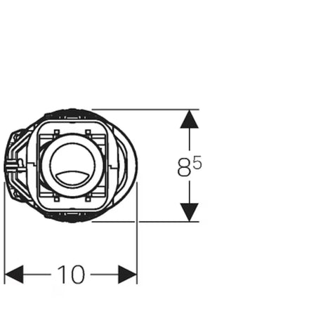 Odtočni ventil Geberit tip 240 pro za keramičke vodokotliće s dvokoličinskim ispiranjem.