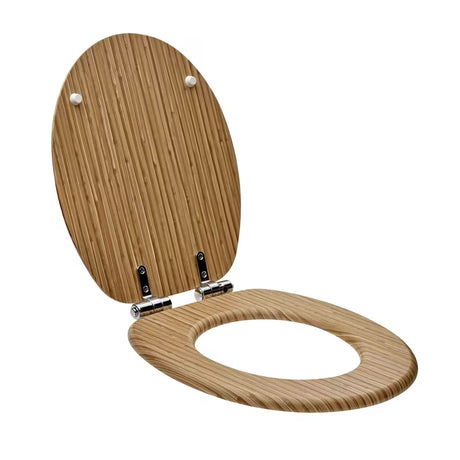 WC deska Glacera v dekorju bambus s tečaji mehko Zapiranje Soft Close in higiensko PVC površino