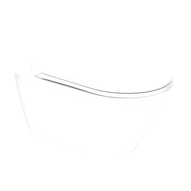Viseča WC Školjka Glacera Ava v beli sijajni keramiki z izvedbo Rimless in skritim pritrjevanjem