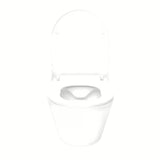 Glacera Ava compact viseča WC školjka brez splakovalnega kroga v beli barvi s skritim pritrjevanjem.