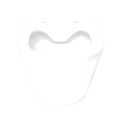 Glacera Ava compact viseča WC školjka brez splakovalnega kroga v beli barvi s skritim pritrjevanjem.