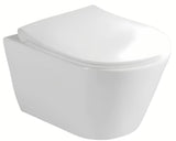 Viseči WC set Glacera Ava z modulom Geberit Duofix, duroplastnim sedežem z mehko Zapiranje Soft Close in kromirano tipko za splakovanje