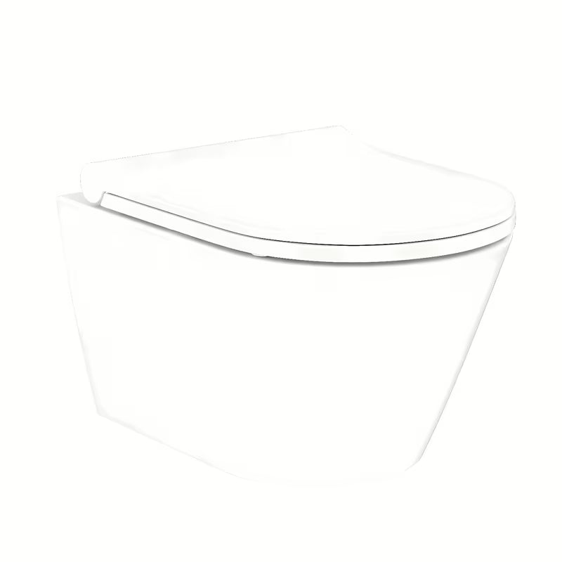Bel viseča WC školjka Glacera Ava s wc desko mehko Zapiranje Soft Close in skritim pritrjevanjem
