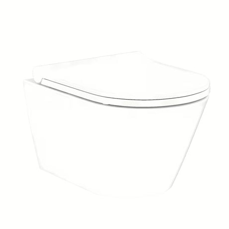 Glacera Ava compact viseča WC školjka brez splakovalnega kroga u bijeloj boji sa skrivenim pričvršćenjem.