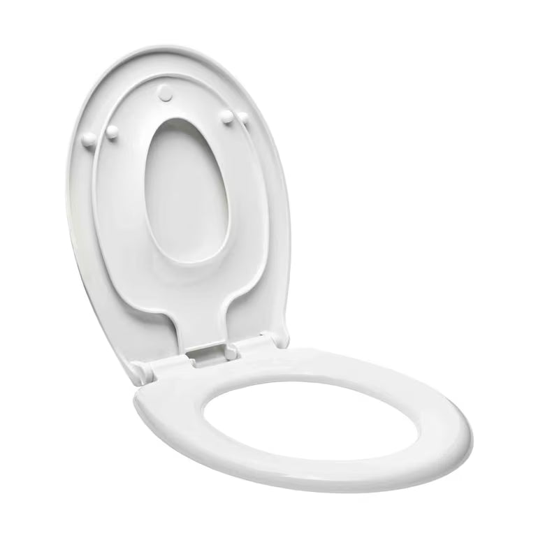 Bela otroška WC deska Glacera Babynew z integriranim vložkom in počasnim zapiranjem mehko Zapiranje Soft Close.