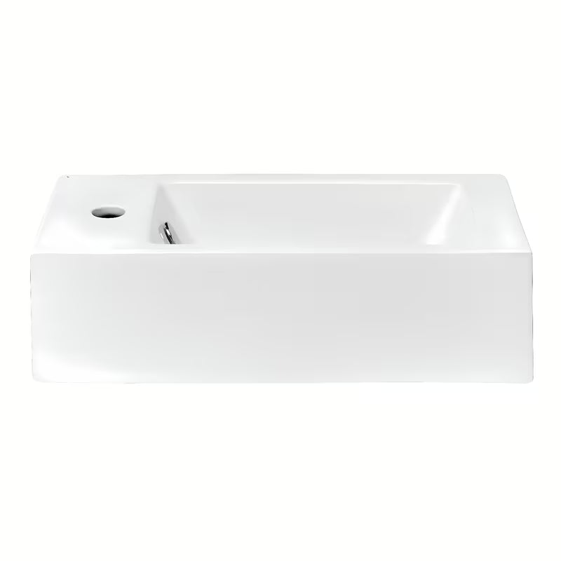 Bel keramični umivalnik Glacera Bigio 50 x 25 cm z odprtino pro za armaturo na levi