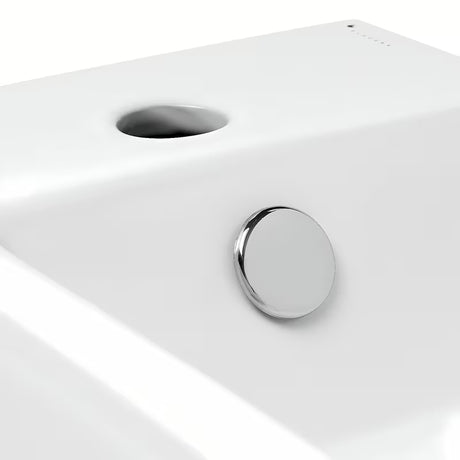 Bel keramični umivalnik Glacera Bigio 50 x 25 cm z odprtino pro za armaturo na levi