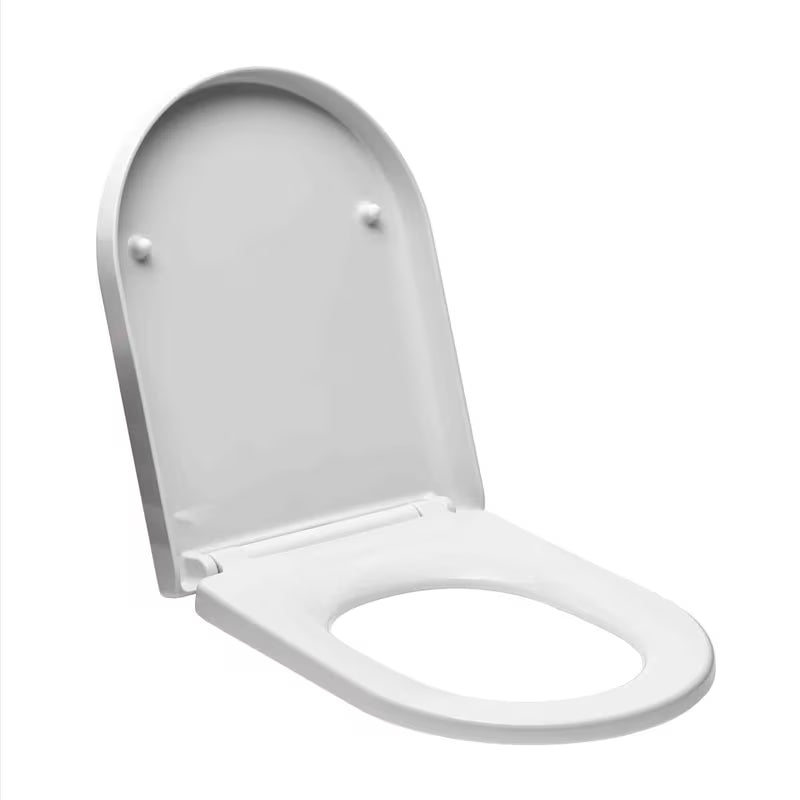 Bela univerzalna WC deska Glacera Easy iz duroplasta s sistemom EasyLock in kovinskimi tečaji