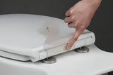Bela univerzalna WC deska Glacera Easy iz duroplasta s sistemom EasyLock in kovinskimi tečaji