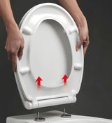 Bela WC deska Glacera Easy iz duroplasta s tihim mehko Zapiranje Soft Close zapiranjem in pritrditvijo EasyLock