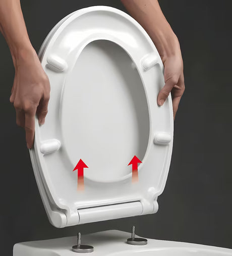 Bela WC deska Glacera Easy iz duroplasta s tihim mehko Zapiranje Soft Close zapiranjem in pritrditvijo EasyLock