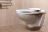 Bela zelo tanka WC deska Glacera EasySlim33 iz duroplasta z mehko Zapiranje Soft Close in pritrditvijo EasyLock