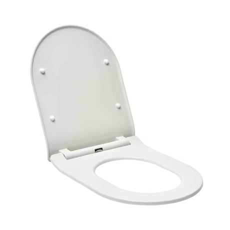 Bela zelo tanka WC deska Glacera EasySlim44 iz duroplasta s tečaji mehko Zapiranje Soft Close in pritrditvijo EasyLock.