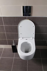 Bela zelo tanka WC deska Glacera EasySlim44 iz duroplasta s tečaji mehko Zapiranje Soft Close in pritrditvijo EasyLock.