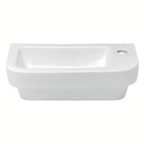 Bel keramični umivalnik Glacera Project 45 x 24 cm z odprtino pro za armaturo na desni
