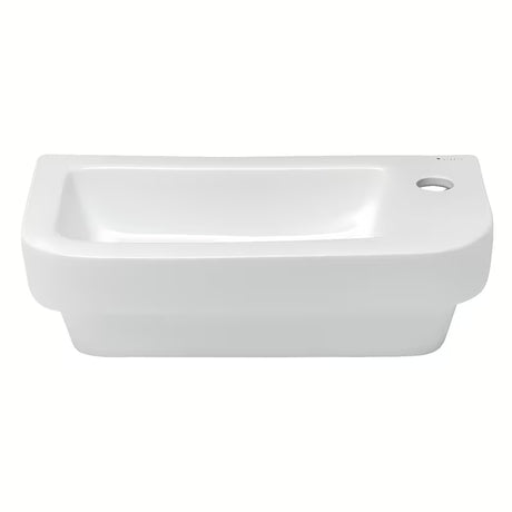 Bel keramični umivalnik Glacera Project 45 x 24 cm z odprtino pro za armaturo na desni
