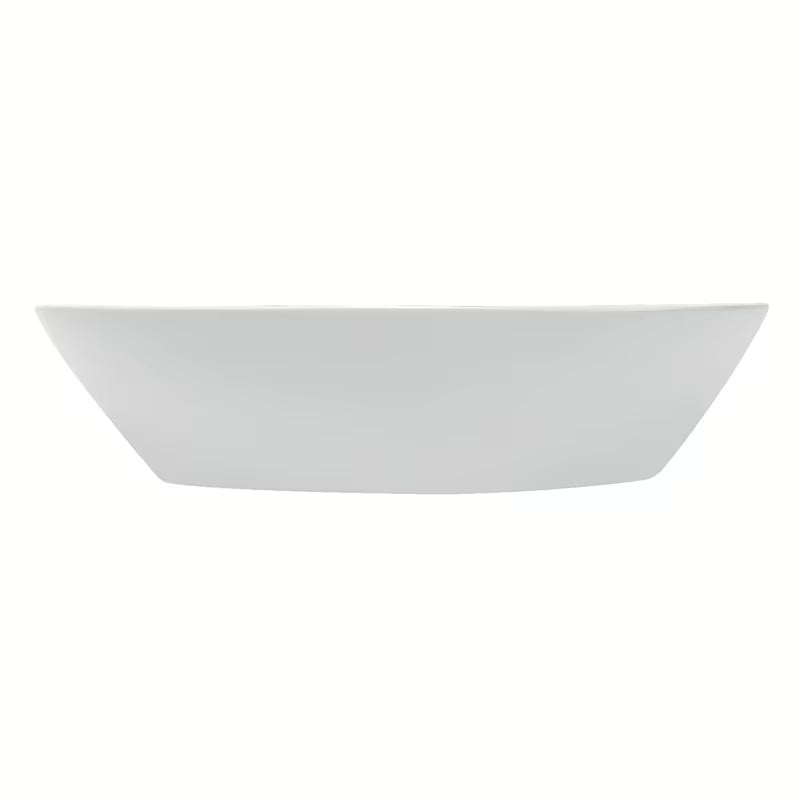 Bel keramični umivalnik na ploščo Glacera Vallone brez preliva v dimenziji 58,5x38,5 cm.