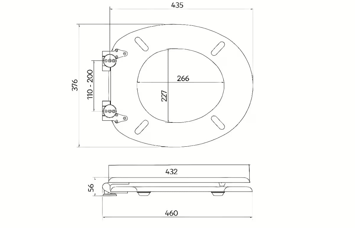 Glacera WC deska od MDF-a u dekoru oraha sa šarkama mehko Zapiranje Soft Close i Easy pričvršćenjem