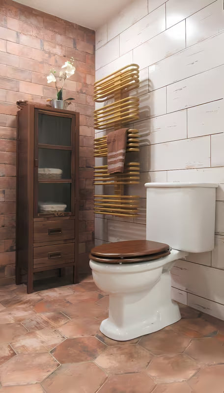 Glacera WC deska od MDF-a u dekoru oraha sa šarkama mehko Zapiranje Soft Close i Easy pričvršćenjem