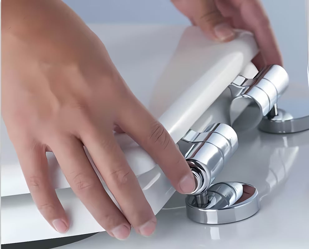 WC deska Glacera u dekoru wenge sa šarkama mehko Zapiranje Soft Close i Easy pričvršćenjem