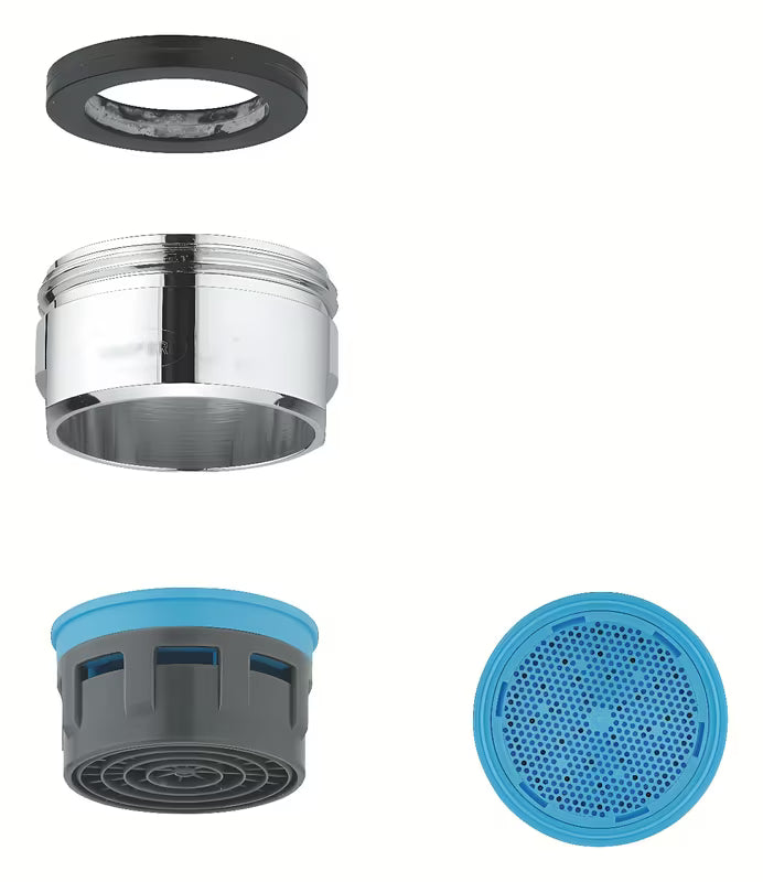 Nadomestni perlator Grohe M24x1 z zunanjim navojem v krom izvedbi Grohe StarLight.