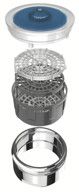 Kromiran perlator Grohe z zunanjim navojem M 24 x 1 in površino Grohe StarLight