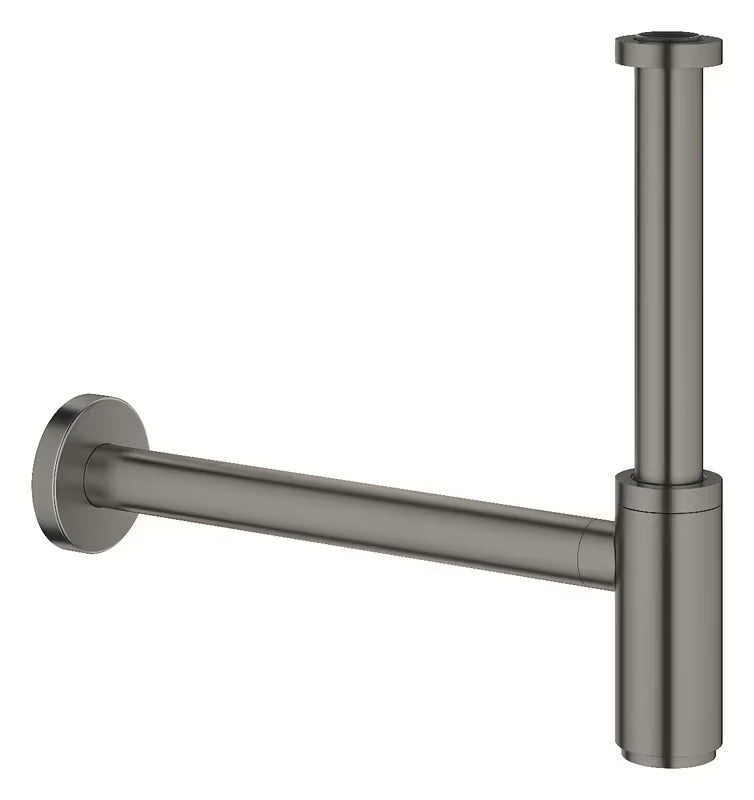 Grohe sifon za umivalnik DN 32 iz medenine s krtačeno površino hard graphite in veliko rozeto