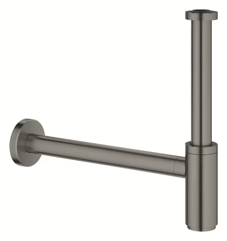 Grohe sifon za umivalnik DN 32 iz medenine s krtačeno površino hard graphite in veliko rozeto