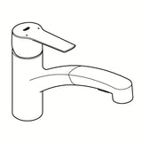 Mat črna armatura za pomivalno korito Grohe z izvlečno dvojno prho in vrtljivim izlivom