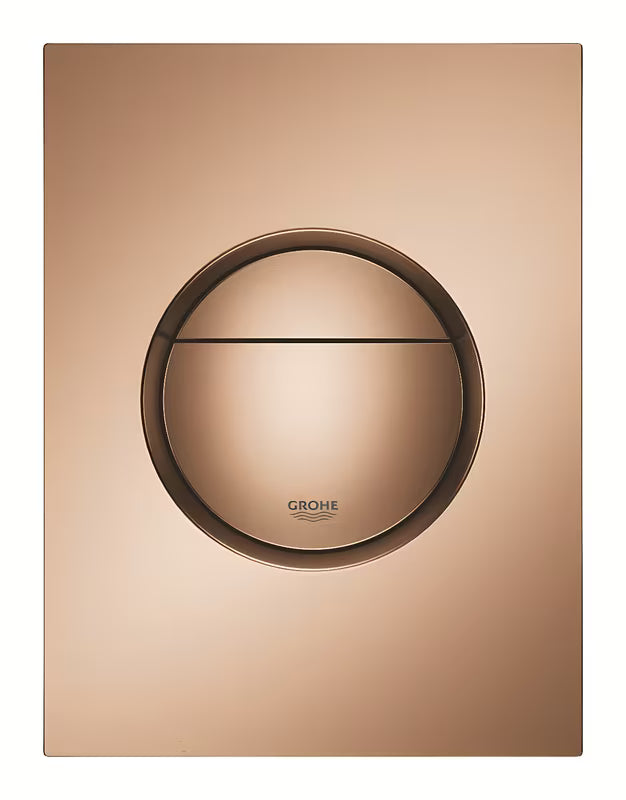 Izplakovalni aktivirna tipka Grohe Nova Cosmopolitan S v izvedbi krtačen warm sunset pro podometne splakovalniki.