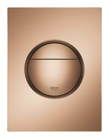 Izplakovalni aktivirna tipka Grohe Nova Cosmopolitan S v izvedbi krtačen warm sunset pro podometne splakovalniki.
