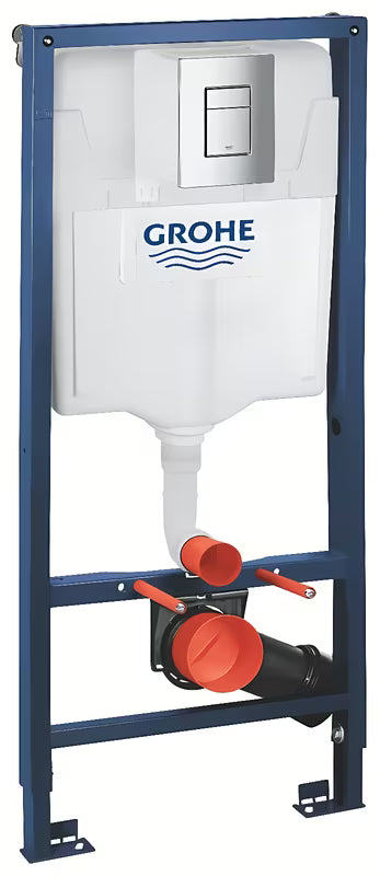 Instalacijski sistem Grohe Rapid SL pro viseča WC školjka s tihim splakovanjem Whisper in tipko Skate Cosmopolitan