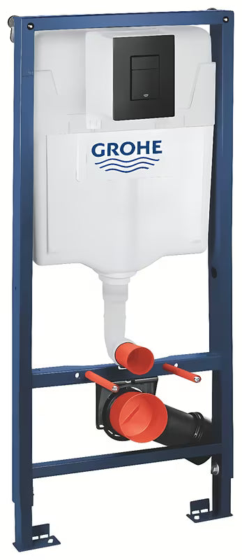Instalacijski set Grohe Rapid SL pro viseča WC školjka s podometnim splakovalnikom GD 2 in tipko Even phantom black