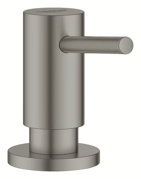 Grohe dozirnik za milo v izvedbi brushed hard graphite z nadomestnim vsebnikom 500 ml.
