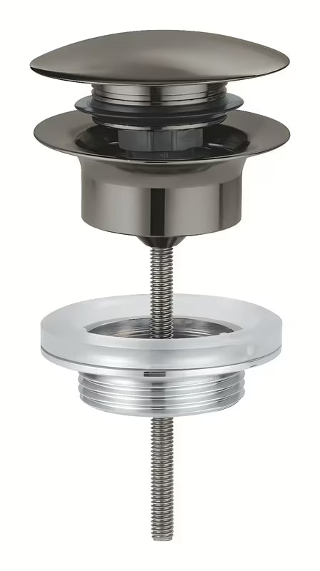 Odtok za umivalnik Grohe v izvedbi brushed hard graphite s klik-klak zapiralom