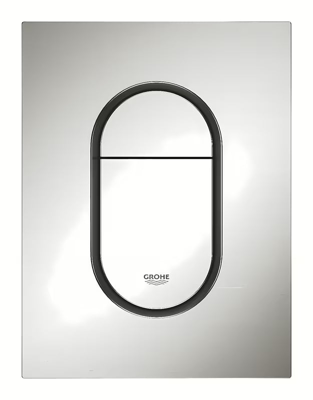 Splakovalna tipka Grohe Arena Cosmopolitan S v izvedbi supersteel pro podometne splakovalniki