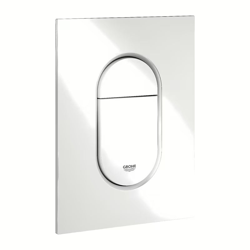 Ispirna tipka Grohe Arena Cosmopolitan S u alpsko bijeloj boji pro podometne splakovalniki s DualFlush i start/stop