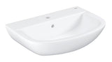 Viseči umivalnik Grohe Bau Ceramic 60 v beli barvi z odprtino pro za armaturo in prelivom
