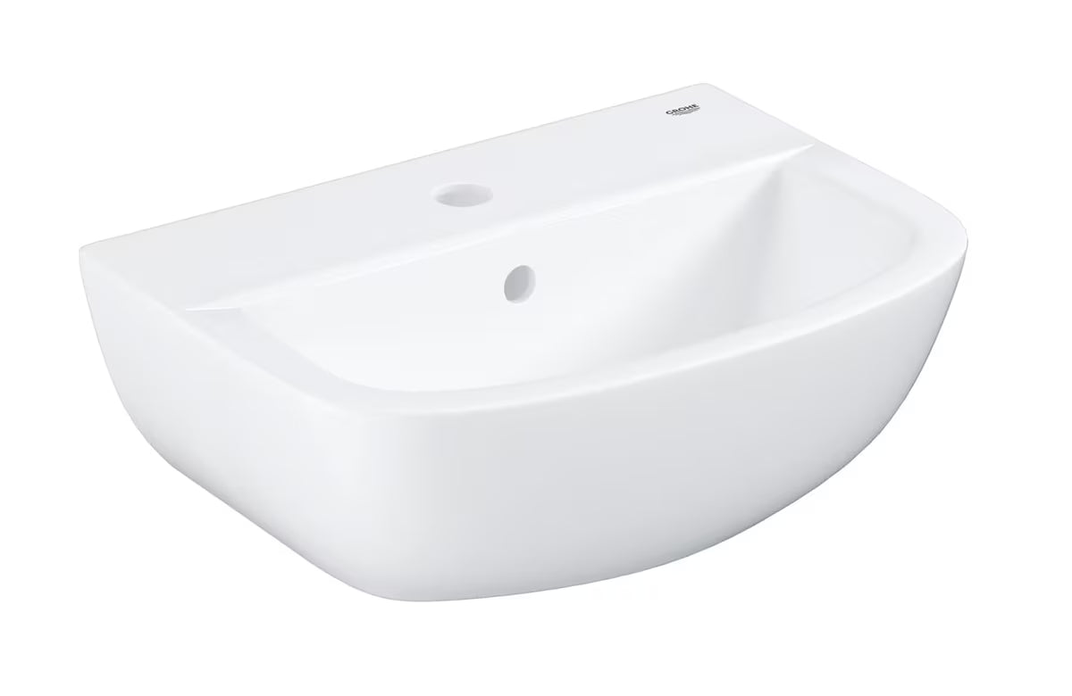 Viseče umivalnik Grohe Bau Ceramic 45 453 × 354 mm v barvi alpine white s prelivom
