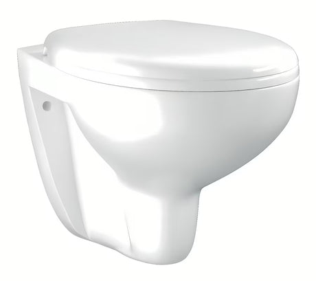 Viseča WC Školjka Grohe Bau Ceramic v beli barvi Alpine White z brezrobno Rimless zasnovo