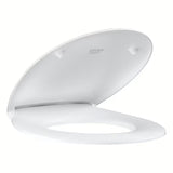Bela WC deska Grohe Bau Ceramic iz duroplasta s hitrim snemanje in nerjavnimi tečaji