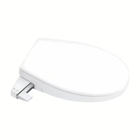 Ročni bide sedež Grohe Bau Ceramic iz duroplasta s funkcijo mehko Zapiranje Soft Close v barvi alpine-white.