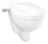 Ročni bide sedež Grohe Bau Ceramic iz duroplasta s funkcijo mehko Zapiranje Soft Close v barvi alpine-white.