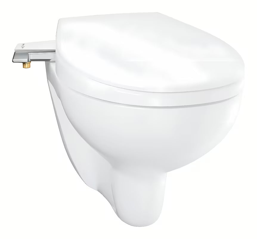 Ročni bide sedež Grohe Bau Ceramic iz duroplasta s funkcijo mehko Zapiranje Soft Close v barvi alpine-white.