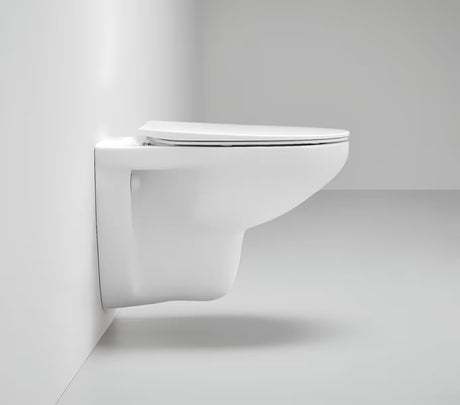 WC deska Grohe Bau Ceramic iz duroplasta v barvi alpine-white z mehko Zapiranje Soft Close in EasyLock