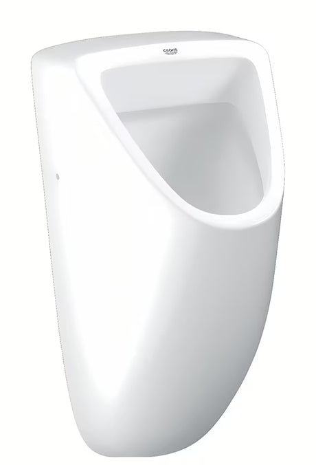 Bijeli pisoarji Grohe Bau Ceramic s minimalističkim dizajnom i glatkom glaziranom keramikom Alpine White.