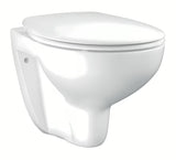 Viseča WC Školjka Grohe Bau Ceramic u boji Alpine White s rimless izvedbom i sjedalom mehko Zapiranje Soft Close