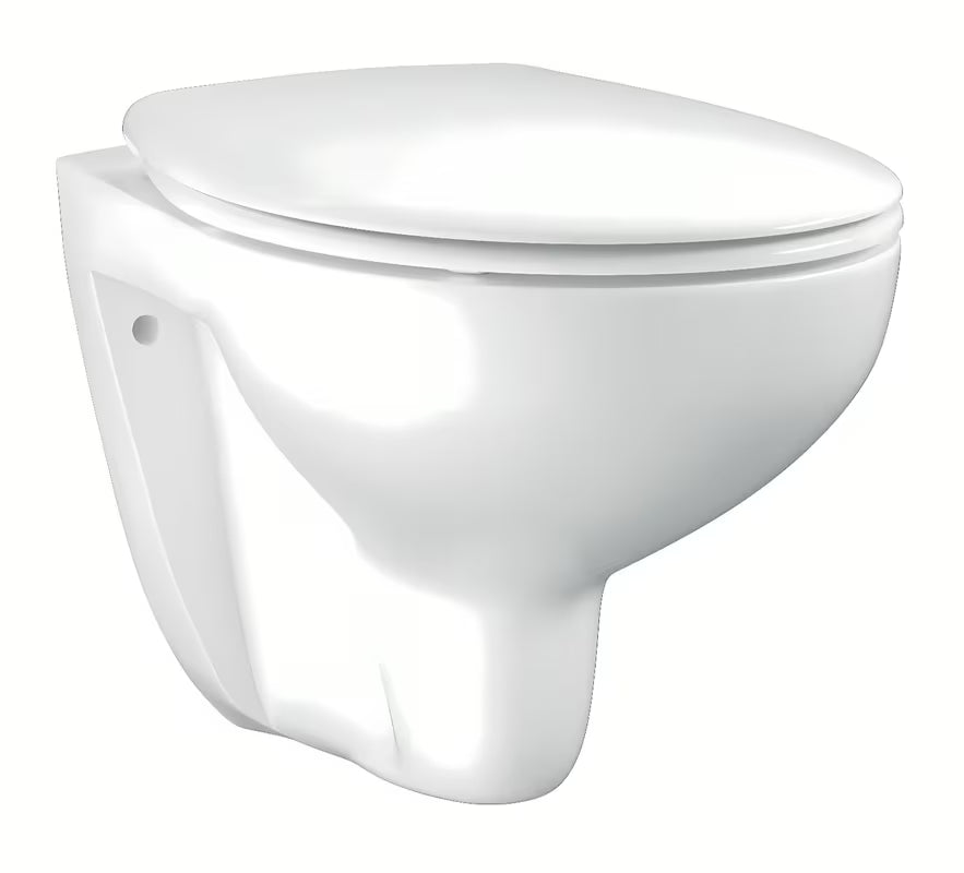 Viseča WC Školjka Grohe Bau Ceramic u boji Alpine White s rimless izvedbom i sjedalom mehko Zapiranje Soft Close