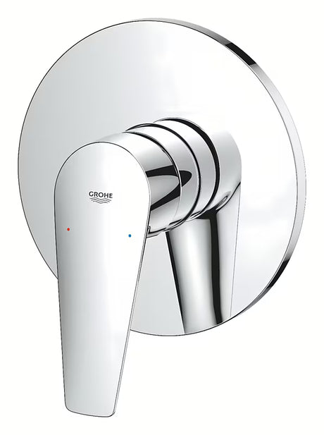 Grohe bauedge podometna armatura za tuš v krom izvedbi, komplet pro za končno montažo
