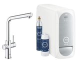 Kromirana armatura za pomivalno korito Grohe Blue Home Duo pro za filtrirano, ohlajeno in gazirano vodo